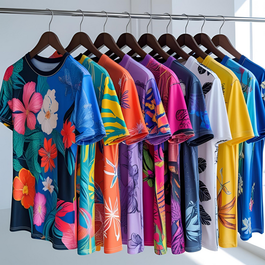 Combo of 10 Lycra all over print T Shirts Rs. 999 Only