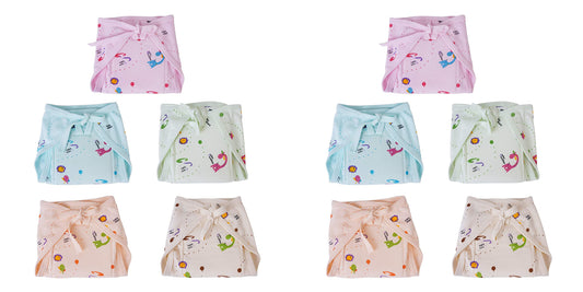 New Born Baby Cotton Cloth Nappies pack of 10