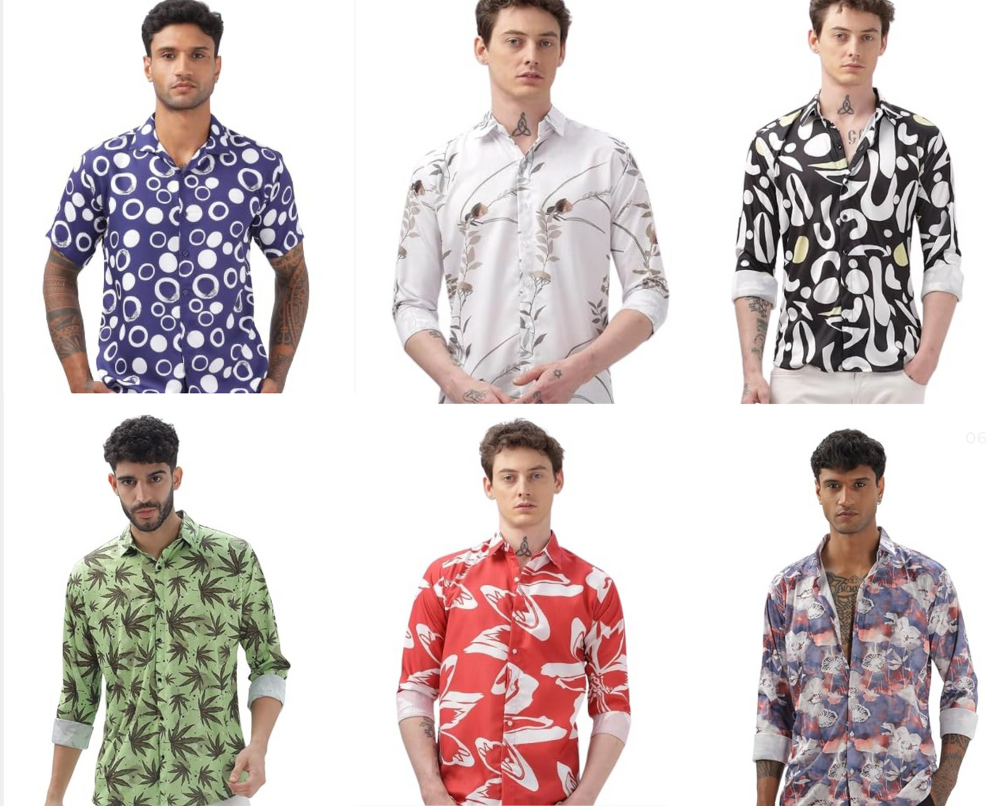 Combo of 4 Printed Shirts Rs. 999 Only